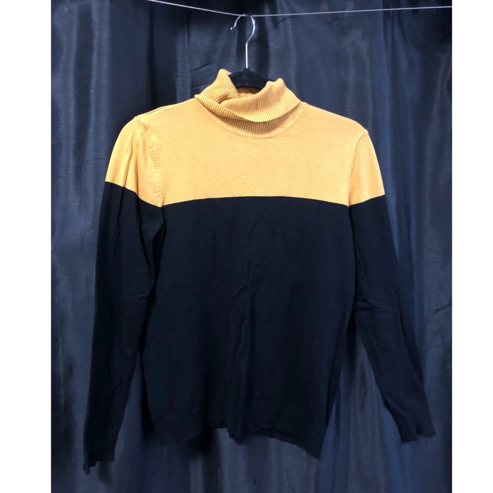 Black & Yellow turtleneck sweater